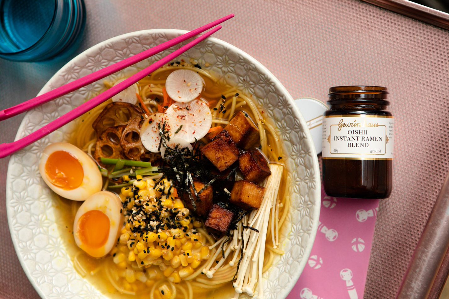 Ramen with Crispy Tofu & Miso Butter Corn Recipe