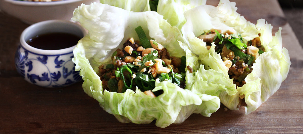 Stir-Fried Pork and Mushroom Lettuce Wraps Recipe