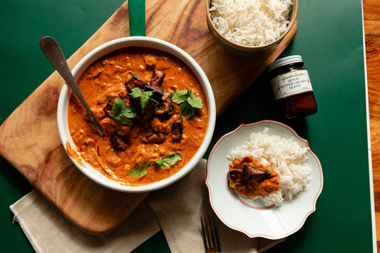 Eggplant & Cauliflower Butter Chicken recipe