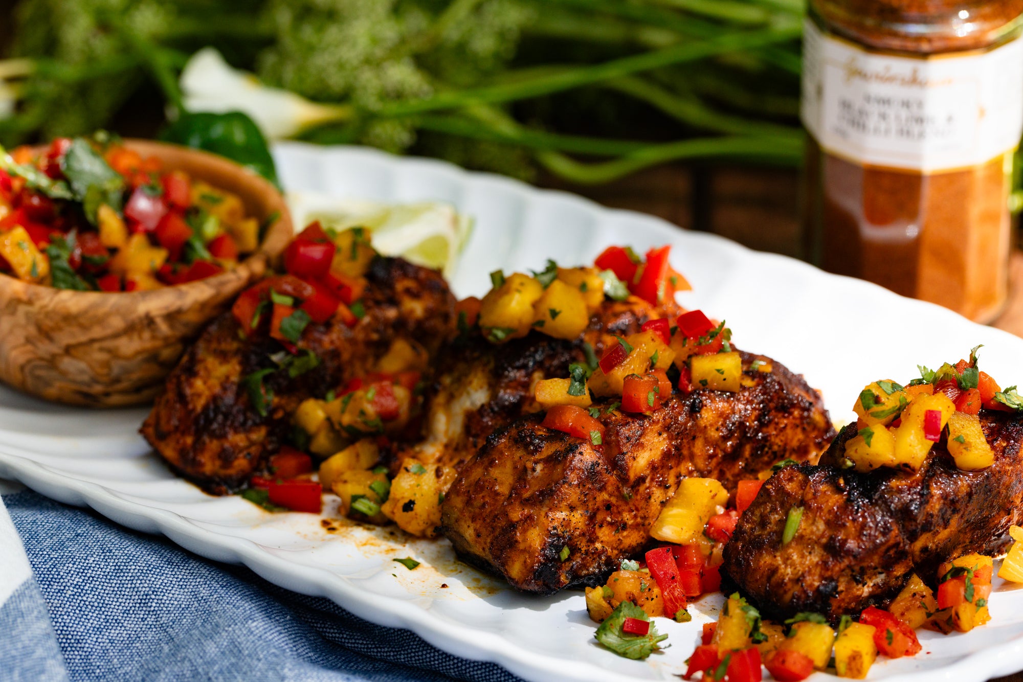 Spicy Barramundi with Pineapple Salsa