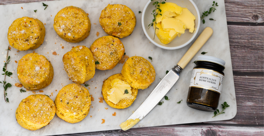 Pumpkin Scones with Australian Bush Herbs 