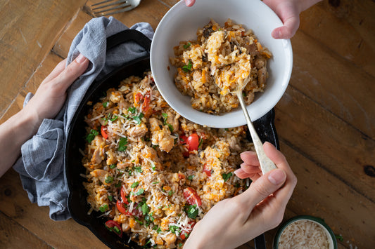 One pot baked chicken risotto