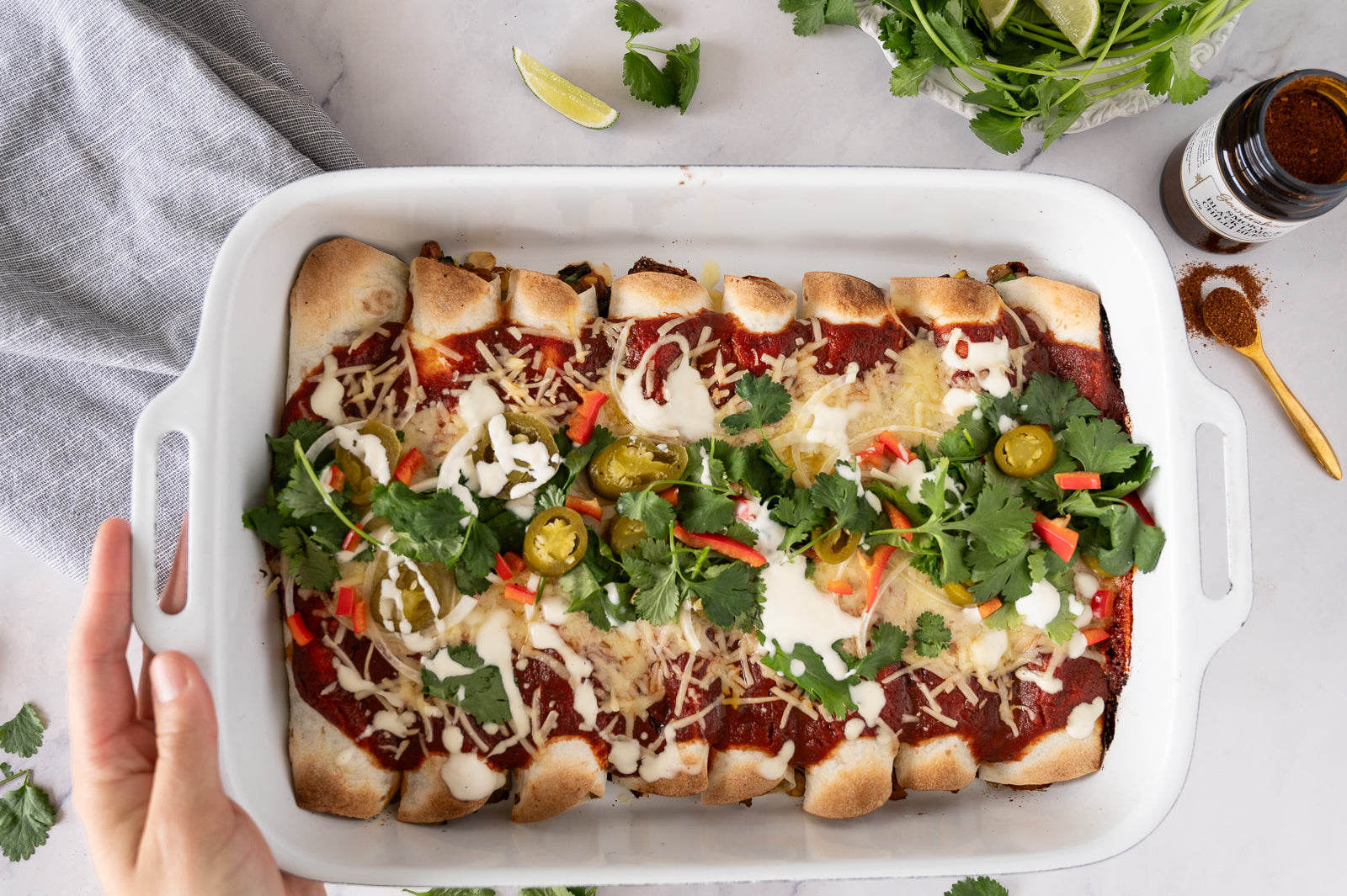 Smoky Chicken Enchiladas