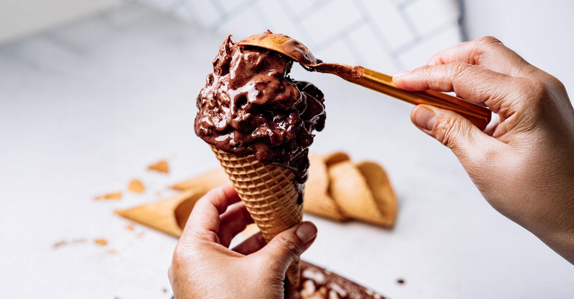 Chocolate Cherry Christmas Ice Cream