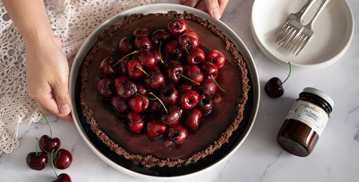 Glühwein Chocolate Cherry Tart