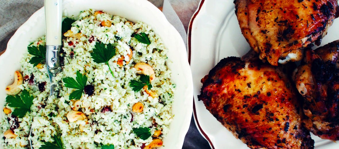 Chicken Thighs with Chimichurri Sauce & Cauliflower Couscous - Gewürzhaus