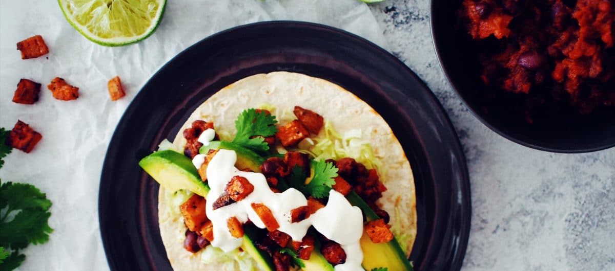 Crispy Sweet Potato & Black Bean Tacos - Gewürzhaus