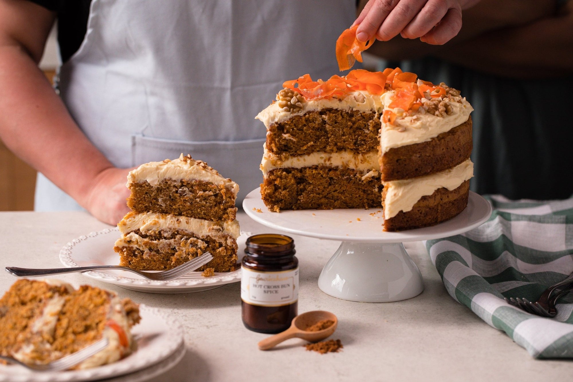 Hot Cross Bun Spiced Carrot & Walnut Cake - Gewürzhaus