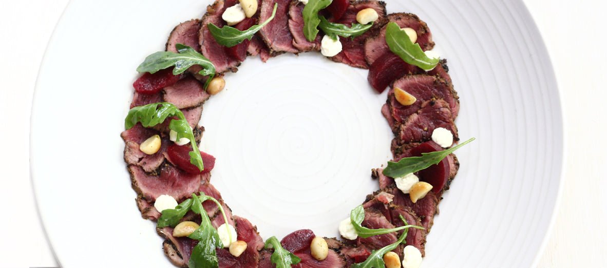 Kangaroo Carpaccio with Beetroot and Horseradish - Gewürzhaus