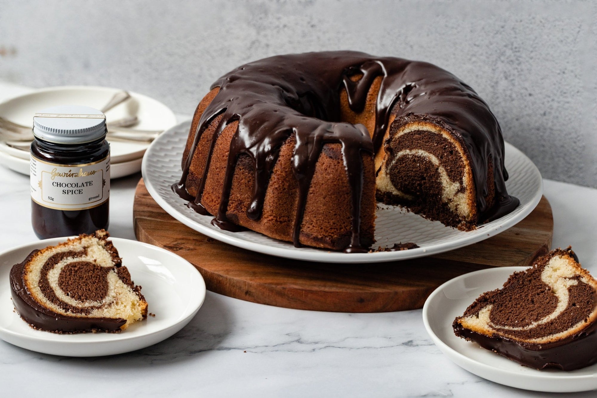 Marmorkuchen (Chocolate Marble Cake) - Gewürzhaus