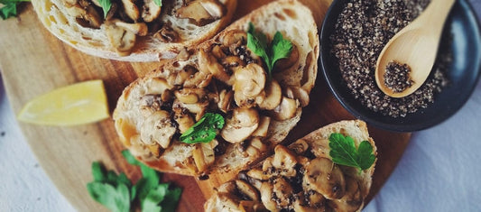 Mushroom Bruschetta with Porcini Salt - Gewürzhaus