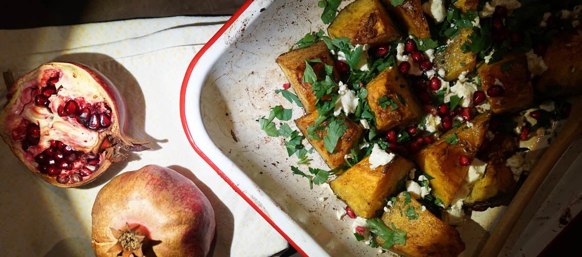 Roast Pumpkin with Persian Fetta & Pomegranate - Gewürzhaus