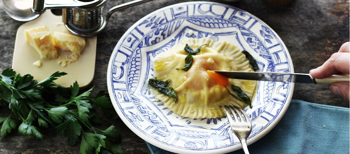 Truffled Egg Yolk and Ricotta Ravioli - Gewürzhaus