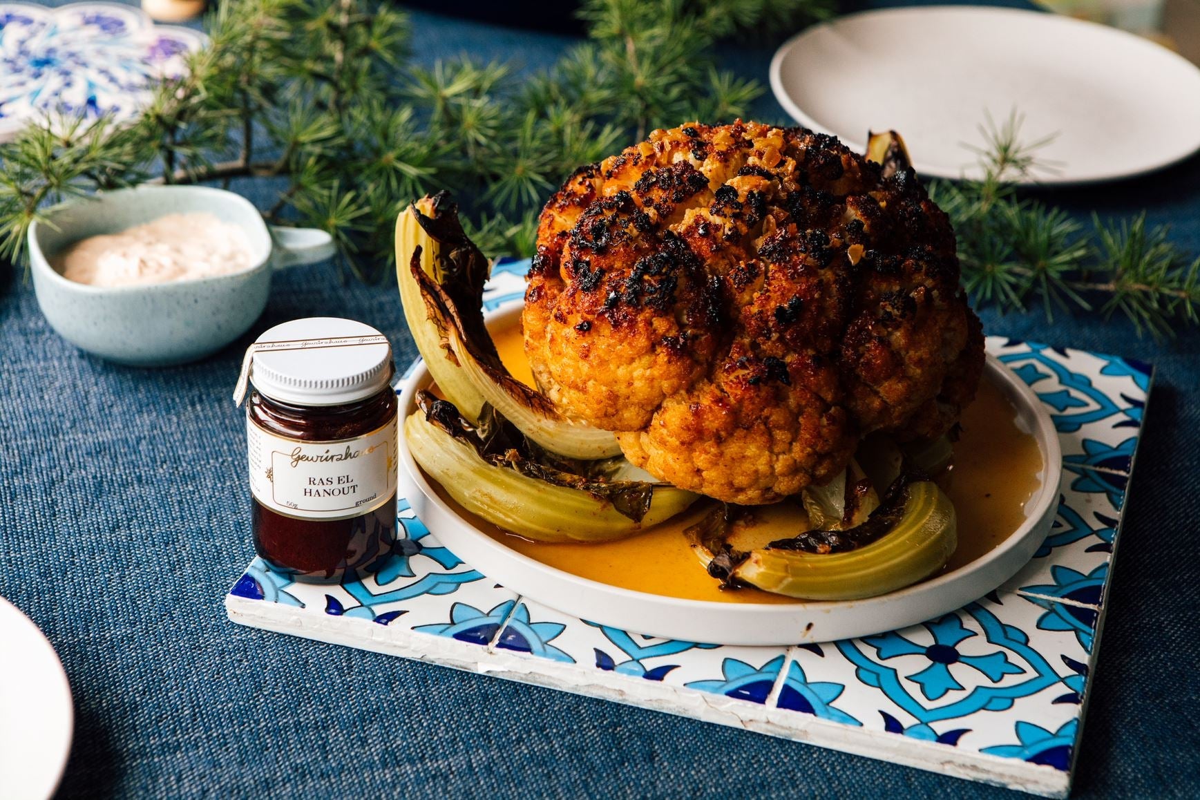 Whole Baked Cauliflower in Sultana & Maple Syrup Sauce - Gewürzhaus