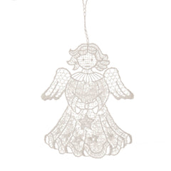 Hanging Tree Ornament, Lace Angel with Star