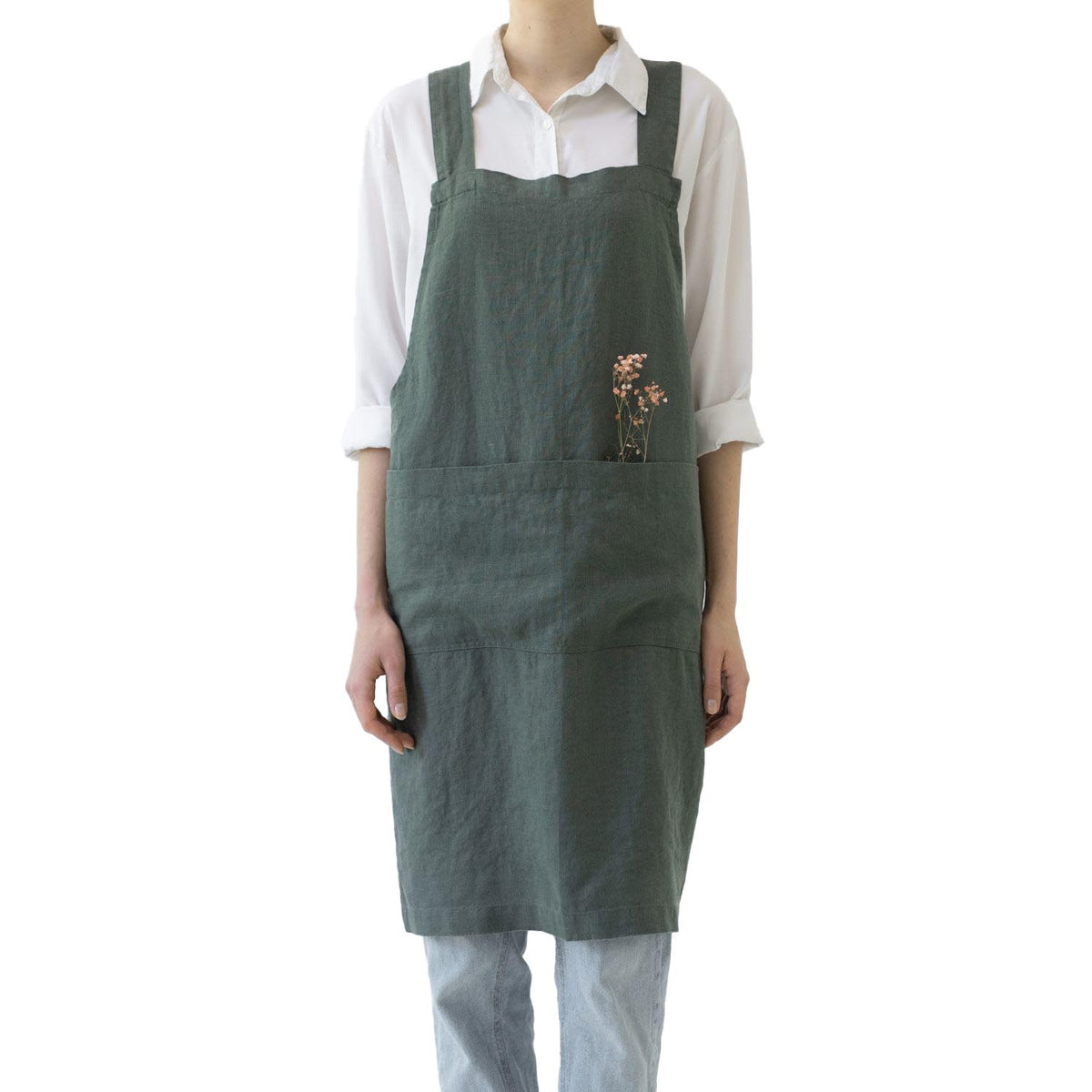 Linen Crossback Apron