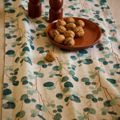 Gewürzhaus - Linen Table Runner Eucalyptus on Natural