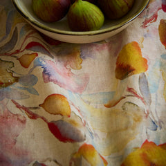 Gewürzhaus - Linen Table Runner Orange Flow on Natural