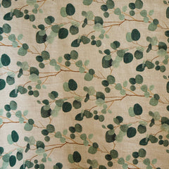 Linen Tablecloth Eucalyptus on Natural