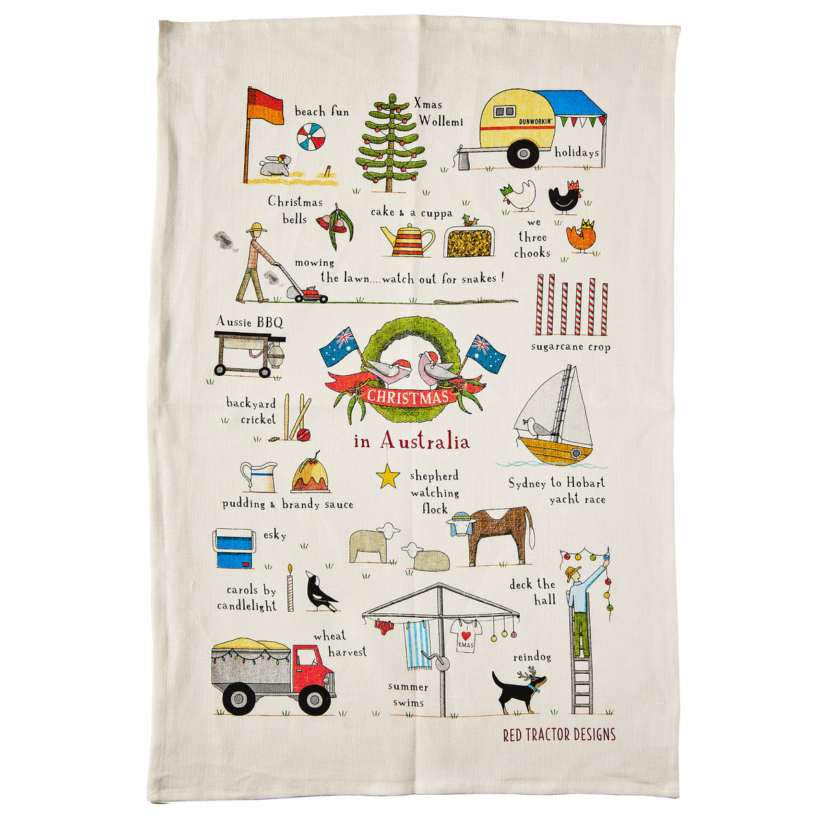 Christmas in Australia Tea Towel