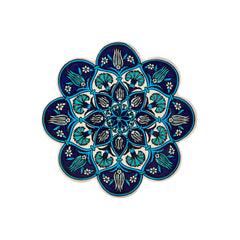 Navy Blue, Light Blue & White Trivet (PN 74)