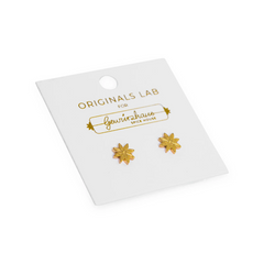 Star Anise Stud Earring 18K Gold Plated