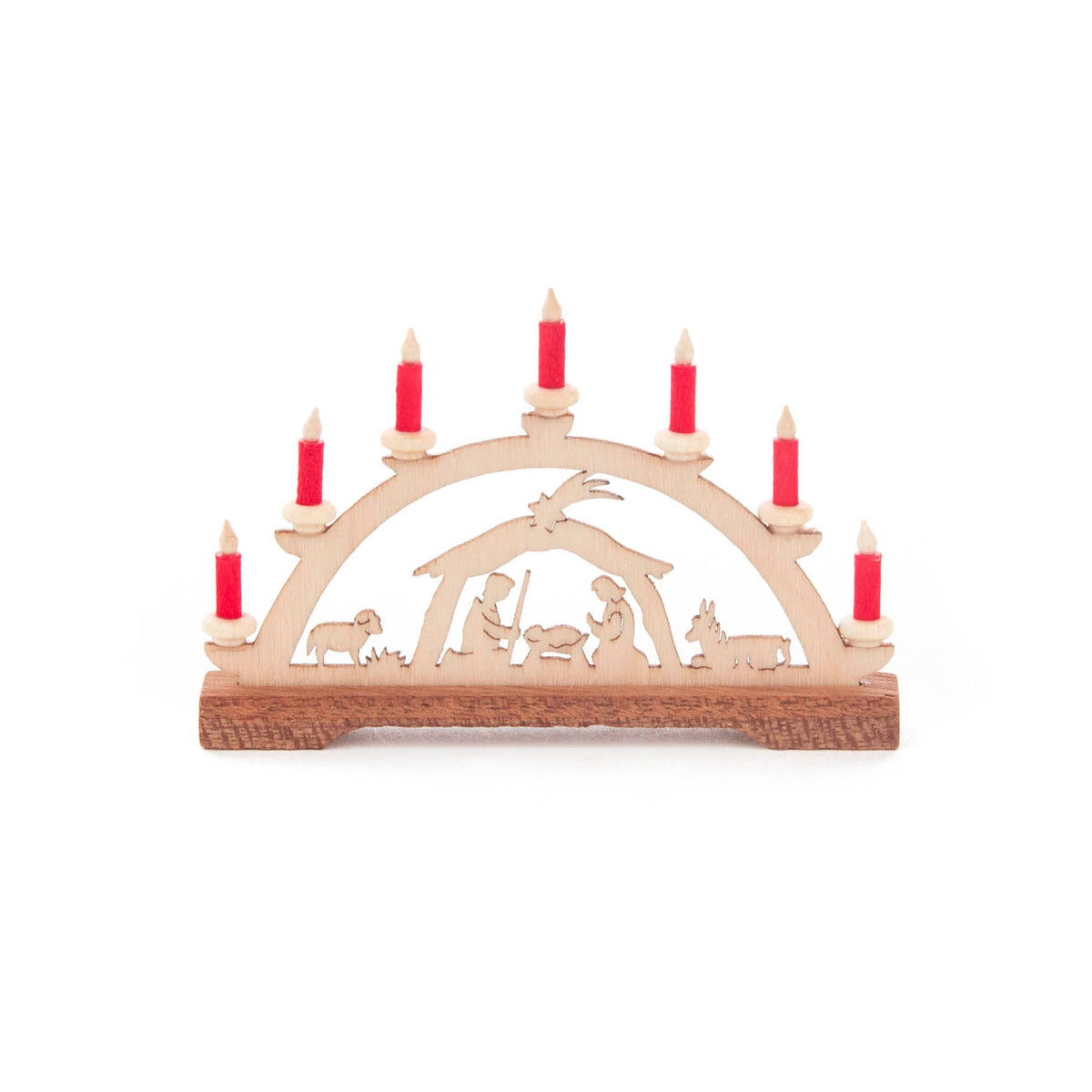 Mini Candle Arch Nativity Nativity Red Candles