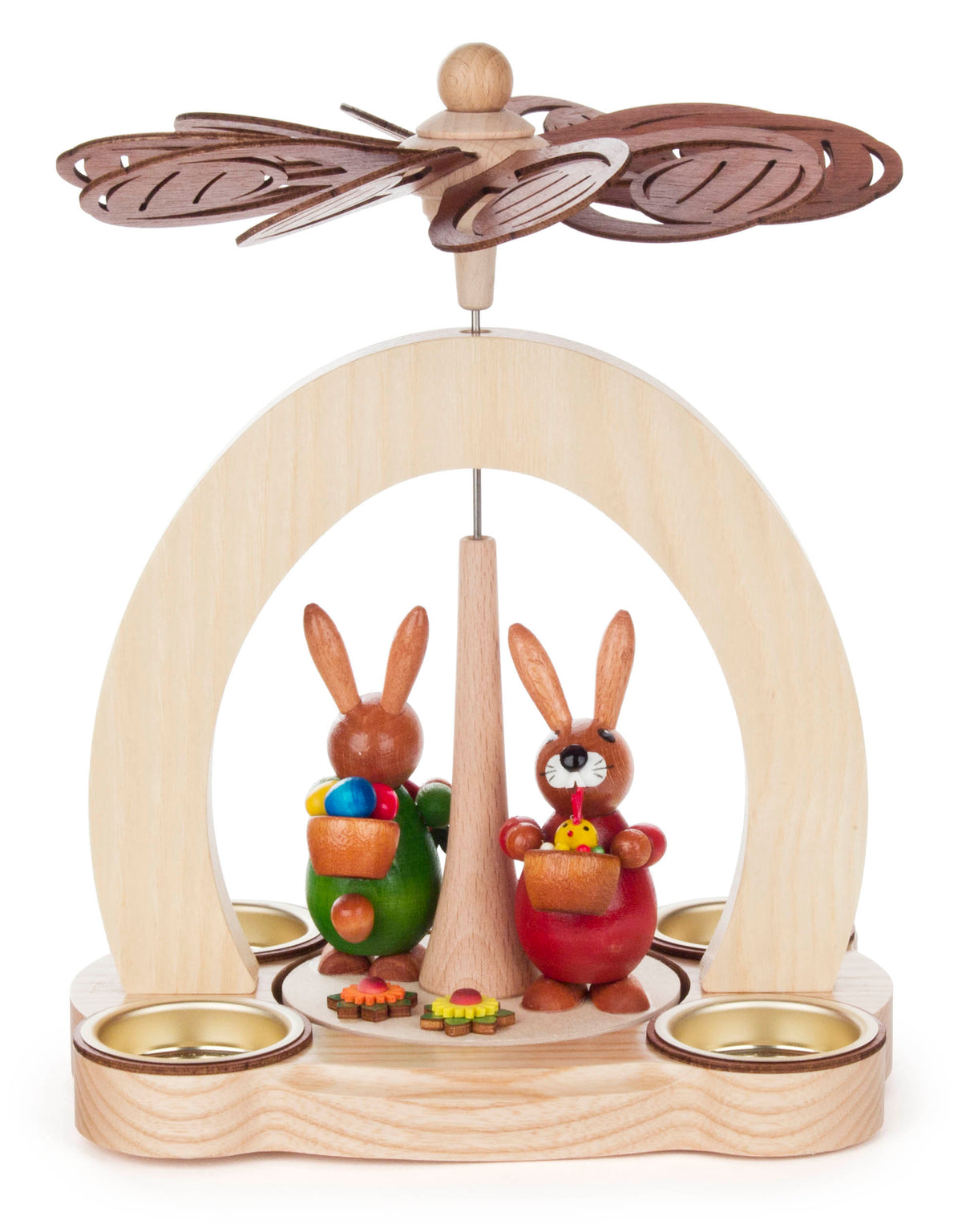 Pyramid, Green and Red Bunnies for Tealights