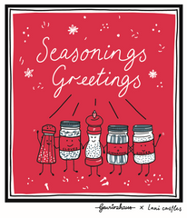 Seasonings Greetings Tea Towel