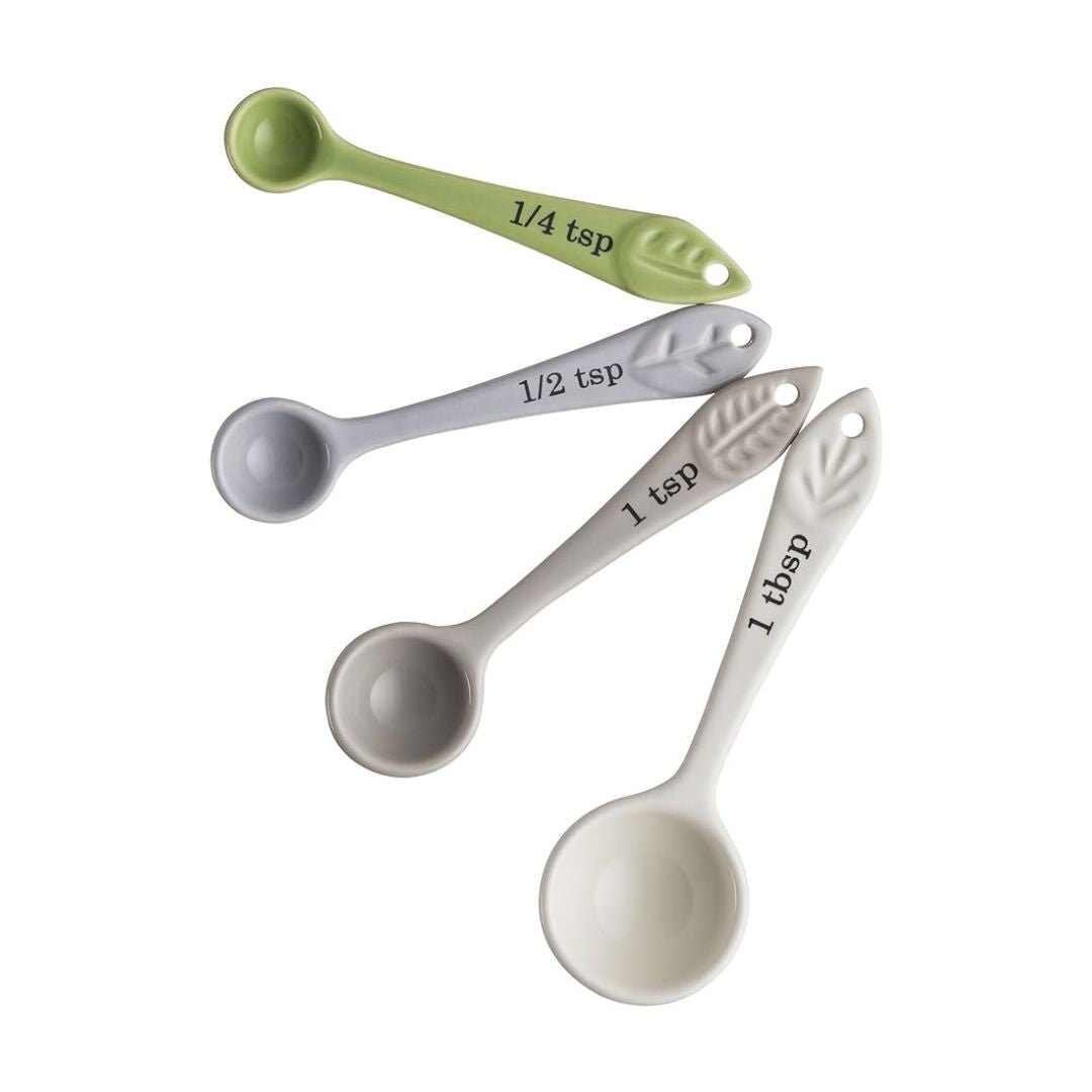 Ceramic Leaf Measuring Spoon Set of 4 - Gewürzhaus