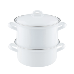 Classic Lidded Steamer Set 18cm/2L White - Gewürzhaus