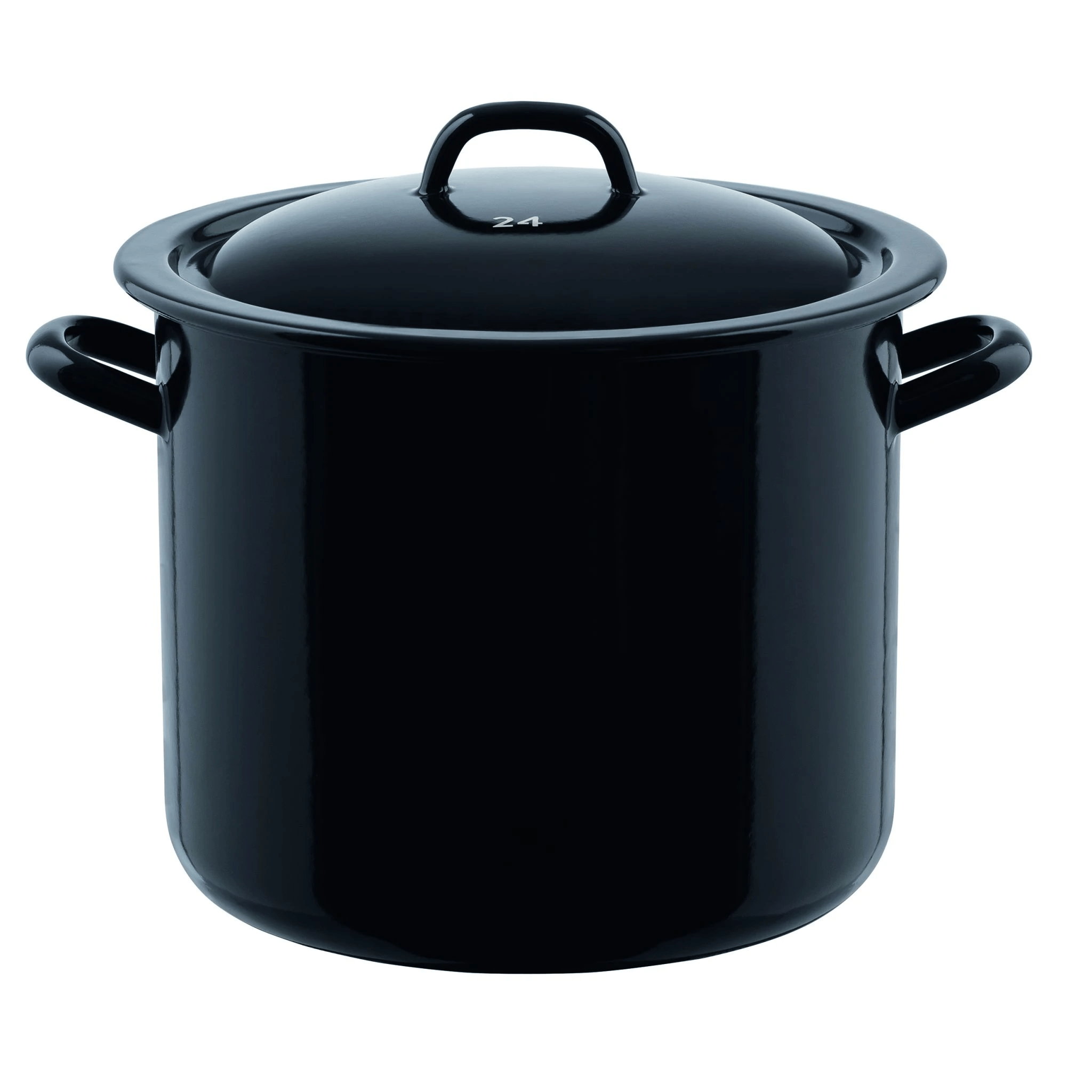 Classic Stockpot with Lid 28cm/12L Black - Gewürzhaus