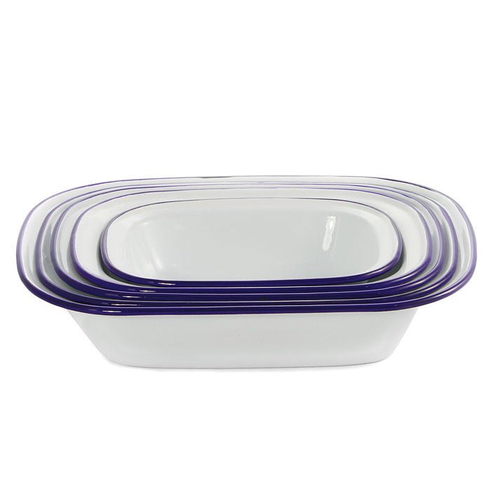 Enamel Oblong Pie Dishes Set of 5 - Gewürzhaus