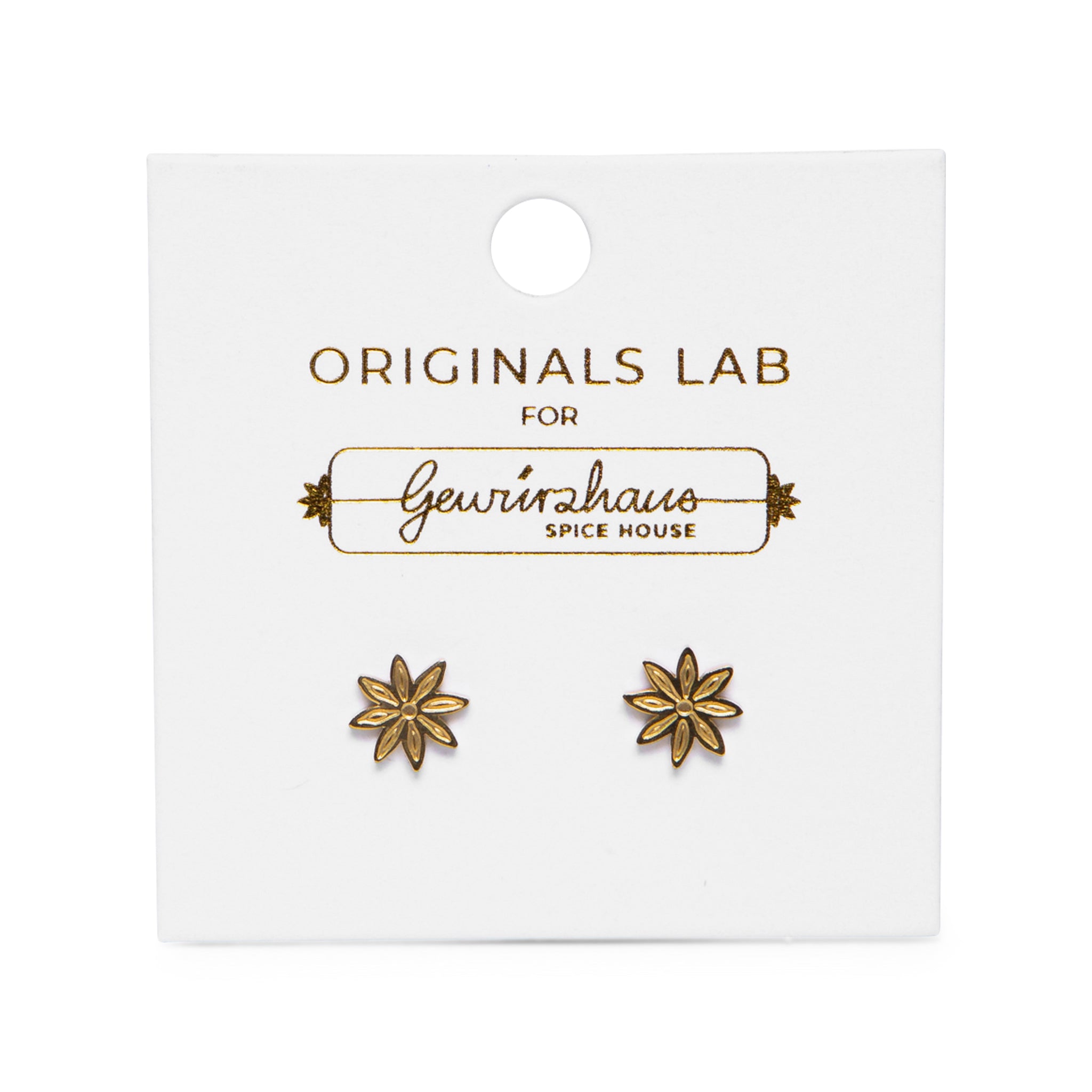 Star Anise Stud Earring 18K Gold Plated - Gewürzhaus