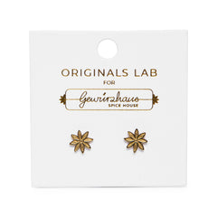 Star Anise Stud Earring 18K Gold Plated - Gewürzhaus