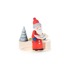 Tealight Holder, Santa with Book